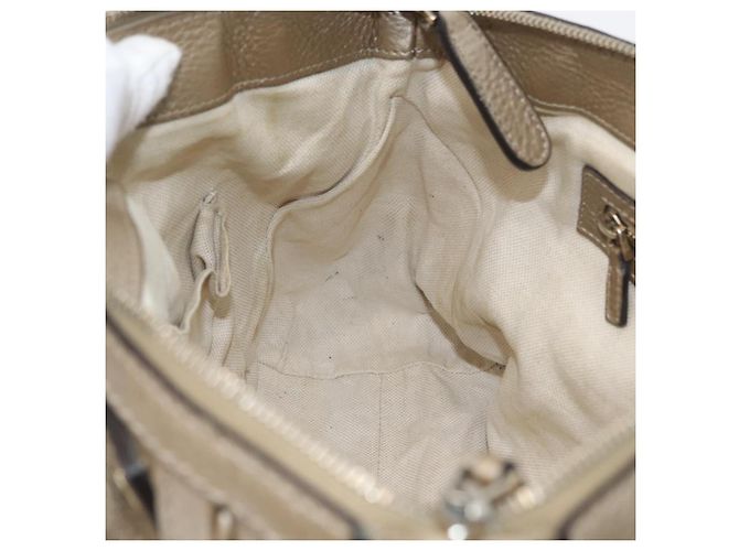 Borsa a mano GUCCI in pelle 2 vie tono oro 282300 Auth ka2918 - vista 22