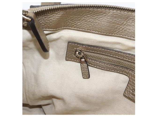 Borsa a mano GUCCI in pelle 2 vie tono oro 282300 Auth ka2918 - vista 23
