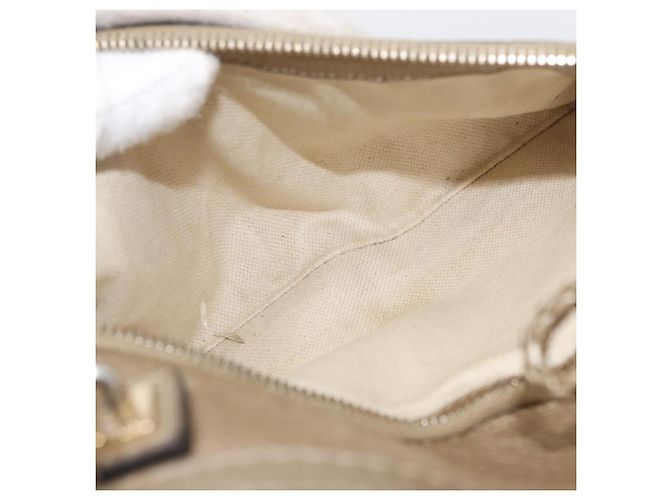 Borsa a mano GUCCI in pelle 2 vie tono oro 282300 Auth ka2918 - vista 25