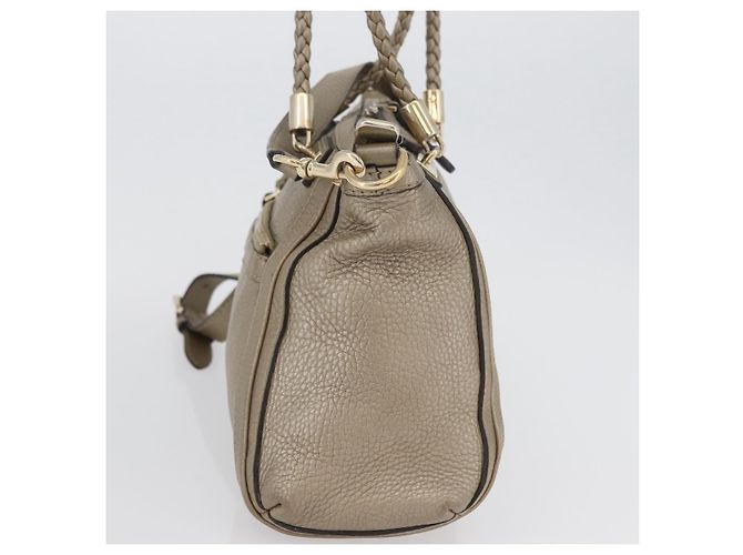 Borsa a mano GUCCI in pelle 2 vie tono oro 282300 Auth ka2918 - vista 3