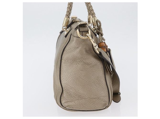 Borsa a mano GUCCI in pelle 2 vie tono oro 282300 Auth ka2918 - vista 4