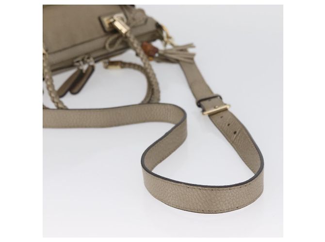Borsa a mano GUCCI in pelle 2 vie tono oro 282300 Auth ka2918 - vista 8