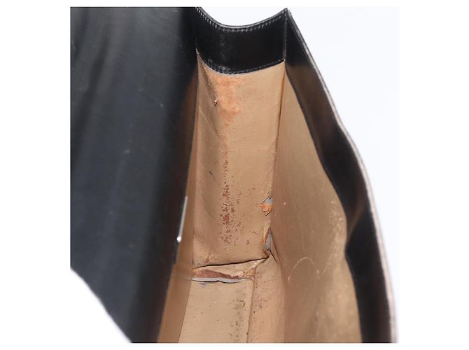 Saffiano Borsa da lavoro PRADA in pelle Safiano Nera Argento Auth ka3042 Nero - vista 19