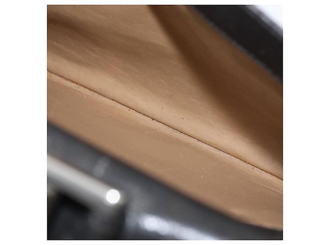 Saffiano Borsa da lavoro PRADA in pelle Safiano Nera Argento Auth ka3042 Nero - vista 21