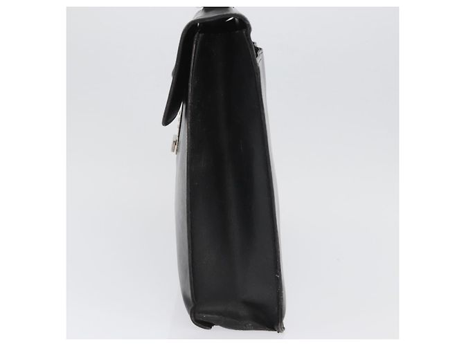 Saffiano Borsa da lavoro PRADA in pelle Safiano Nera Argento Auth ka3042 Nero - vista 3
