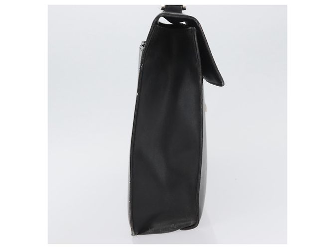 Saffiano Borsa da lavoro PRADA in pelle Safiano Nera Argento Auth ka3042 Nero - vista 4