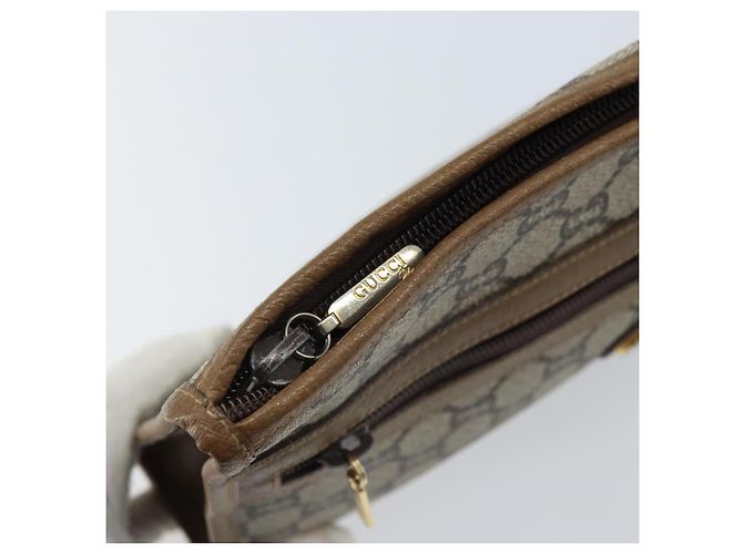 GUCCI GG Plus Supreme Clutch Bag PVC Beige Oro Auth 173932 D'oro - vista 8