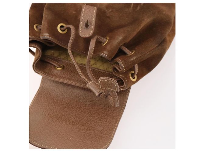 Bamboo Zaino in Bambù GUCCI Camoscio Marrone Oro 003 2852 0030 0 Auth 172054 D'oro - vista 10