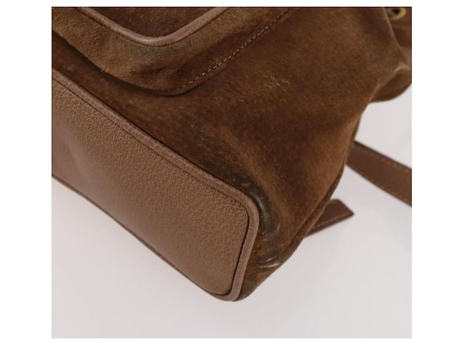 Bamboo Zaino in Bambù GUCCI Camoscio Marrone Oro 003 2852 0030 0 Auth 172054 D'oro - vista 16