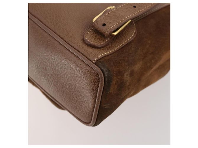 Bamboo Zaino in Bambù GUCCI Camoscio Marrone Oro 003 2852 0030 0 Auth 172054 D'oro - vista 18