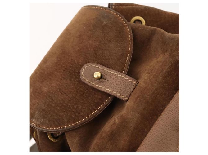 Bamboo Zaino in Bambù GUCCI Camoscio Marrone Oro 003 2852 0030 0 Auth 172054 D'oro - vista 19