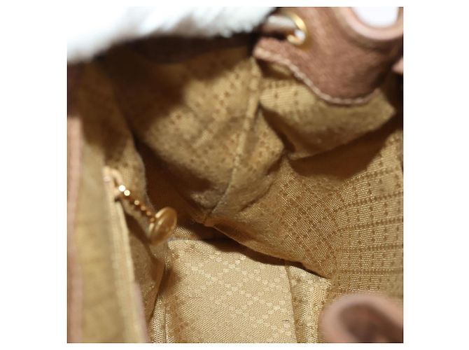 Bamboo Zaino in Bambù GUCCI Camoscio Marrone Oro 003 2852 0030 0 Auth 172054 D'oro - vista 21