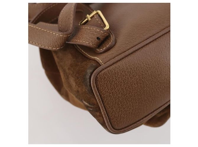 Bamboo Zaino in Bambù GUCCI Camoscio Marrone Oro 003 2852 0030 0 Auth 172054 D'oro - vista 9