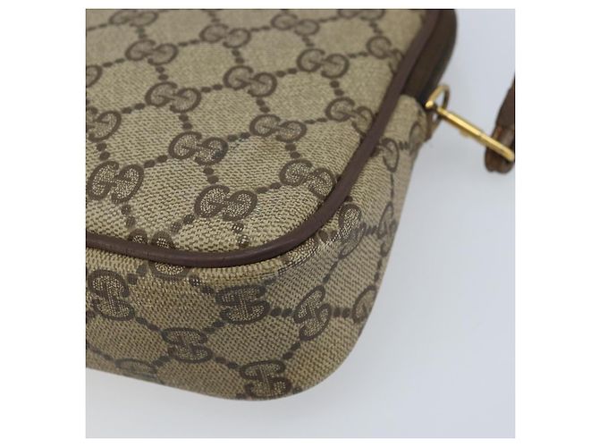 Gucci Borsa a Spalla GG Supreme PVC Beige Oro 97 02 068 Auth ka2990 D'oro - vista 14