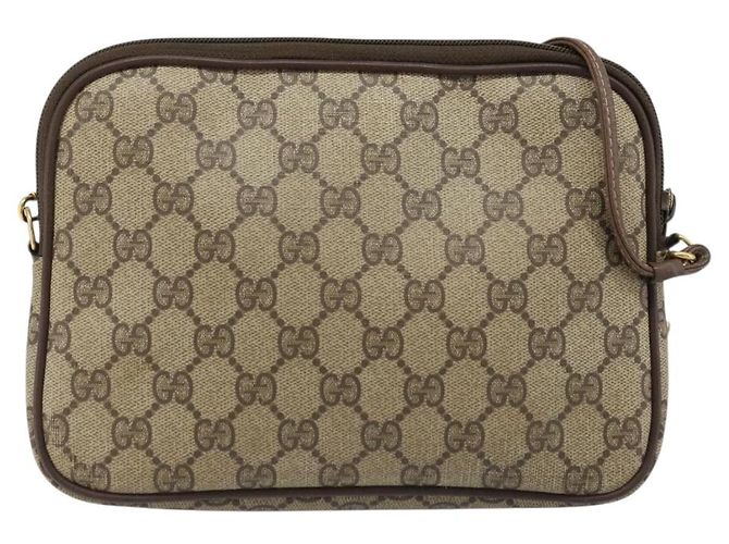 Gucci Borsa a Spalla GG Supreme PVC Beige Oro 97 02 068 Auth ka2990 D'oro - vista 2