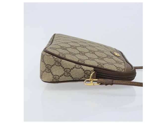 Gucci Borsa a Spalla GG Supreme PVC Beige Oro 97 02 068 Auth ka2990 D'oro - vista 3