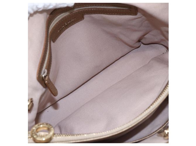 Bulgari Borsa Tote BVLGARI in pelle dorata Auth hk3527 - vista 11