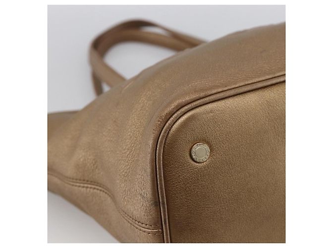 Bulgari Borsa Tote BVLGARI in pelle dorata Auth hk3527 - vista 14