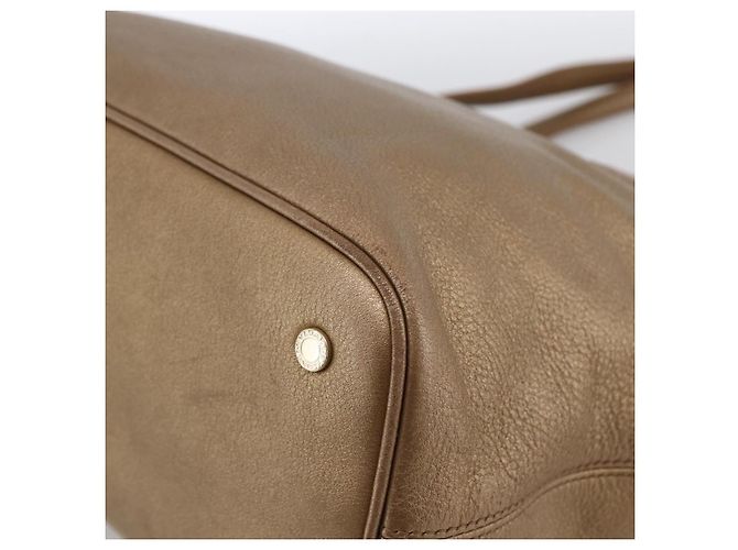 Bulgari Borsa Tote BVLGARI in pelle dorata Auth hk3527 - vista 15