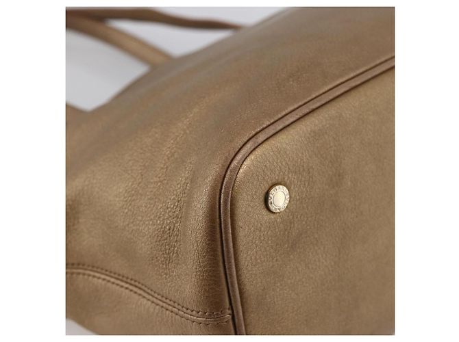 Bulgari Borsa Tote BVLGARI in pelle dorata Auth hk3527 - vista 16