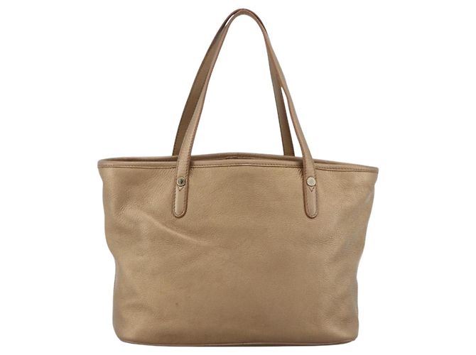 Bulgari Borsa Tote BVLGARI in pelle dorata Auth hk3527 - vista 2