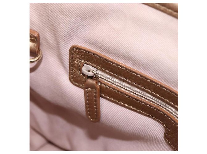 Bulgari Borsa Tote BVLGARI in pelle dorata Auth hk3527 - vista 20
