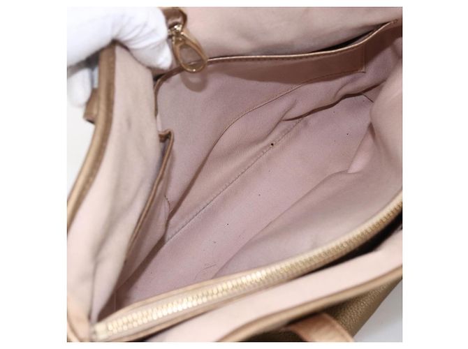 Bulgari Borsa Tote BVLGARI in pelle dorata Auth hk3527 - vista 23