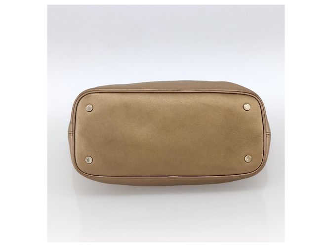 Bulgari Borsa Tote BVLGARI in pelle dorata Auth hk3527 - vista 5