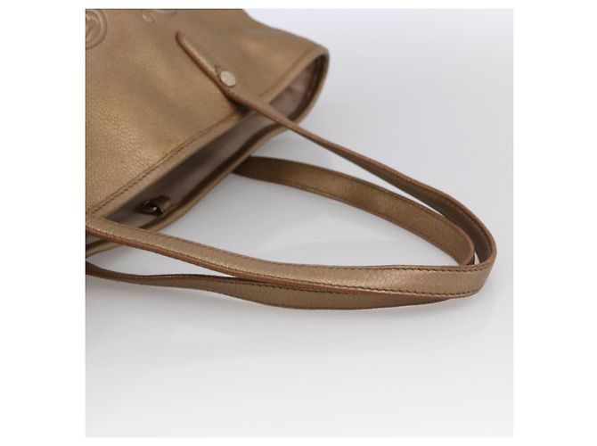 Bulgari Borsa Tote BVLGARI in pelle dorata Auth hk3527 - vista 7