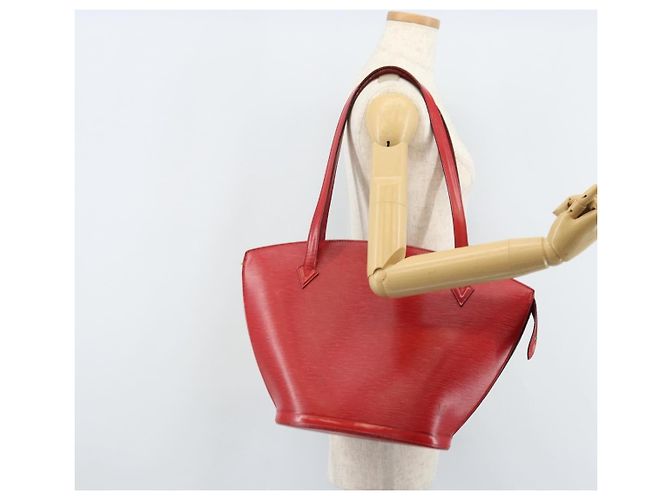 LOUIS VUITTON Borsa a Spalla Epi Saint Jacques Rossa M52277 LV Auth 173745 Rosso - vista 23