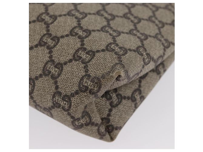 GUCCI GG Plus Supreme Clutch Bag PVC Beige Auth ka2920 - vista 16