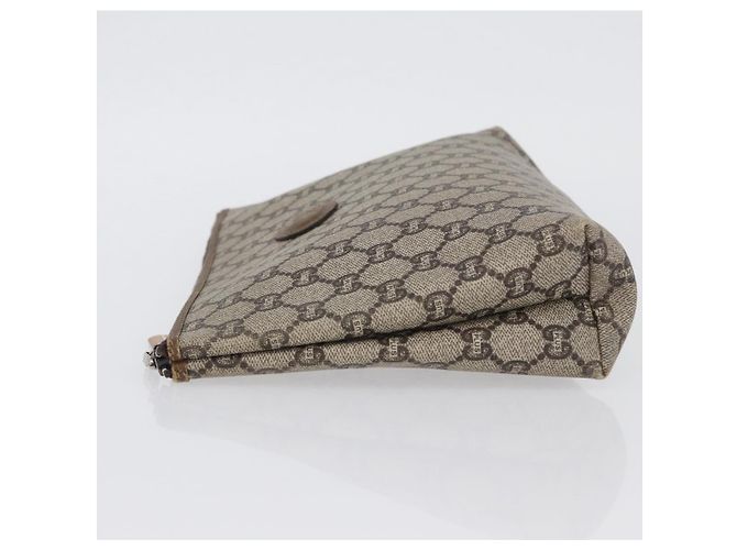 GUCCI GG Plus Supreme Clutch Bag PVC Beige Auth ka2920 - vista 4