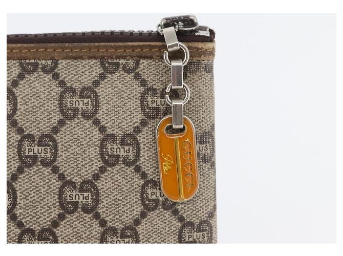 GUCCI GG Plus Supreme Clutch Bag PVC Beige Auth ka2920 - vista 9