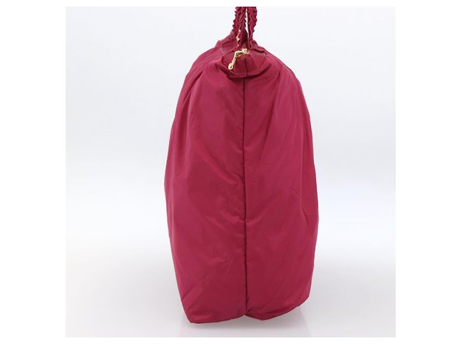 Borsa Tote Miu Miu in Nylon Rosa Oro Auth hk3540 D'oro - vista 3