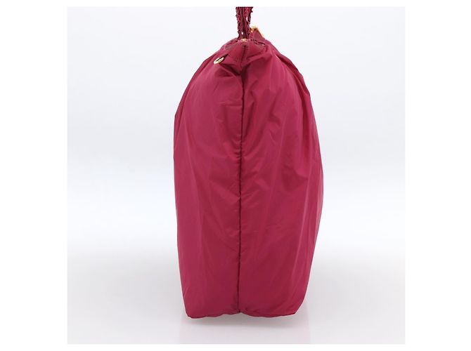 Borsa Tote Miu Miu in Nylon Rosa Oro Auth hk3540 D'oro - vista 4