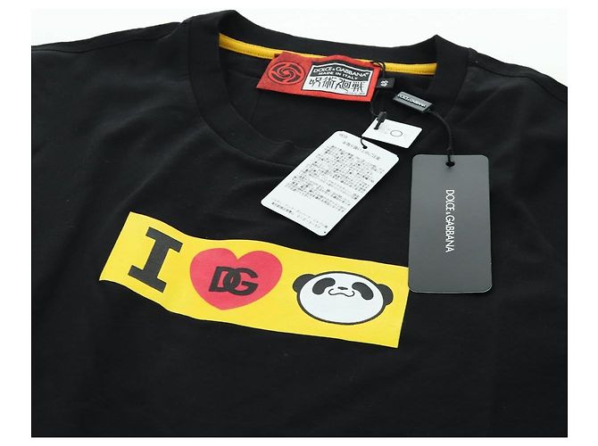 Dolce & Gabbana DOLCE&GABBANA D&G x Jujutsu Kaisen Camiseta Panda de Algodón 48 Negro Auth 166917M - vista 5