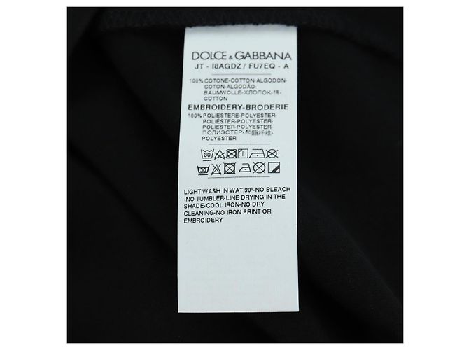Dolce & Gabbana DOLCE&GABBANA D&G x Jujutsu Kaisen Camiseta Panda de Algodón 48 Negro Auth 166917M - vista 9