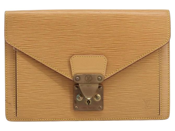 LOUIS VUITTON Borsa a Mano Dragonne Epi Serie Beige LV Auth ep13677 - vista 13