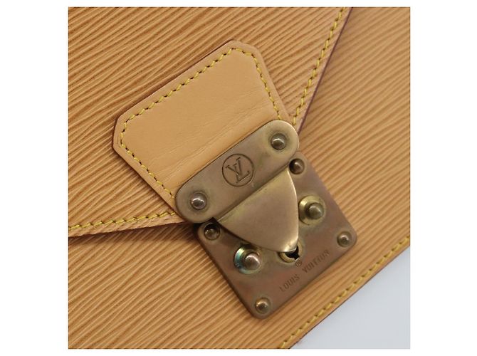 LOUIS VUITTON Borsa a Mano Dragonne Epi Serie Beige LV Auth ep13677 - vista 18