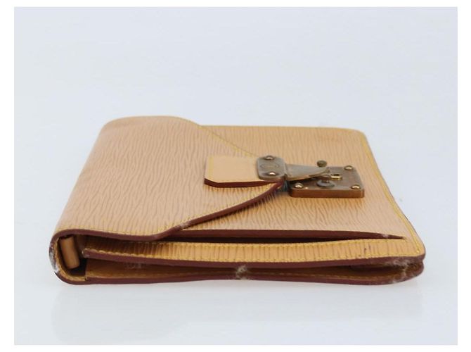 LOUIS VUITTON Borsa a Mano Dragonne Epi Serie Beige LV Auth ep13677 - vista 4