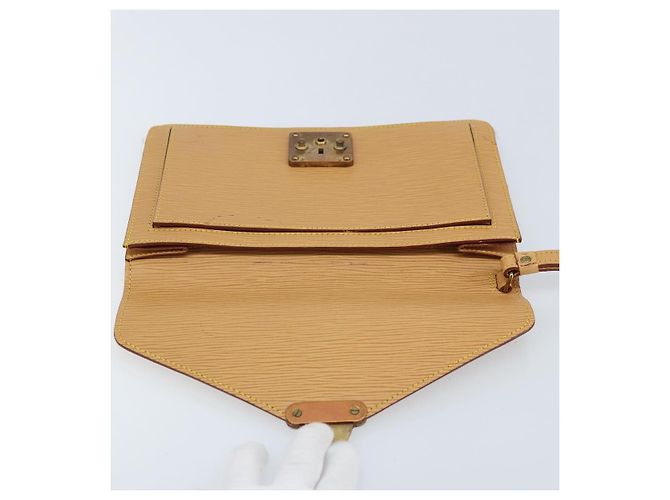 LOUIS VUITTON Borsa a Mano Dragonne Epi Serie Beige LV Auth ep13677 - vista 8