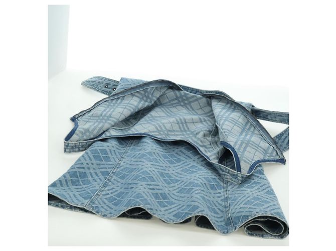 BURBERRY Nova Check Traje de Baño Denim Azul Auth LNZ046V - vista 12