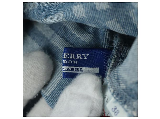 BURBERRY Nova Check Traje de Baño Denim Azul Auth LNZ046V - vista 16