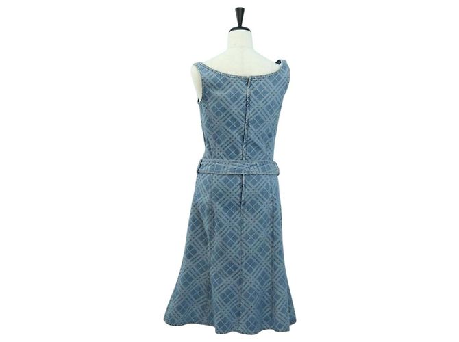 BURBERRY Nova Check Traje de Baño Denim Azul Auth LNZ046V - vista 2