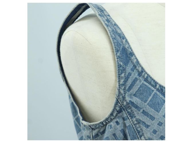 BURBERRY Nova Check Traje de Baño Denim Azul Auth LNZ046V - vista 5
