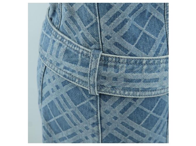 BURBERRY Nova Check Traje de Baño Denim Azul Auth LNZ046V - vista 7