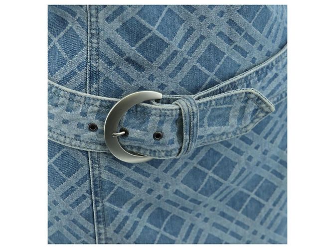 BURBERRY Nova Check Traje de Baño Denim Azul Auth LNZ046V - vista 8