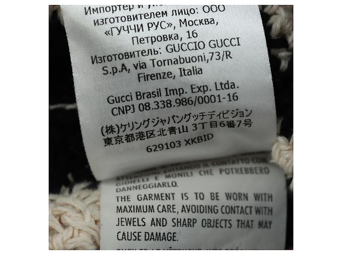 GUCCI Tops de Punto Algodón Blanco Auth 172546M - vista 14