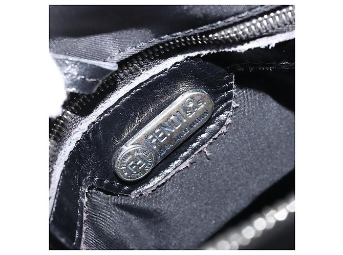 FENDI Tote Bag Nylon Schwarz Silber Auth 173802 - Ansicht 17