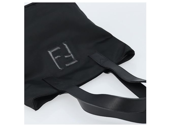FENDI Tote Bag Nylon Schwarz Silber Auth 173802 - Ansicht 6